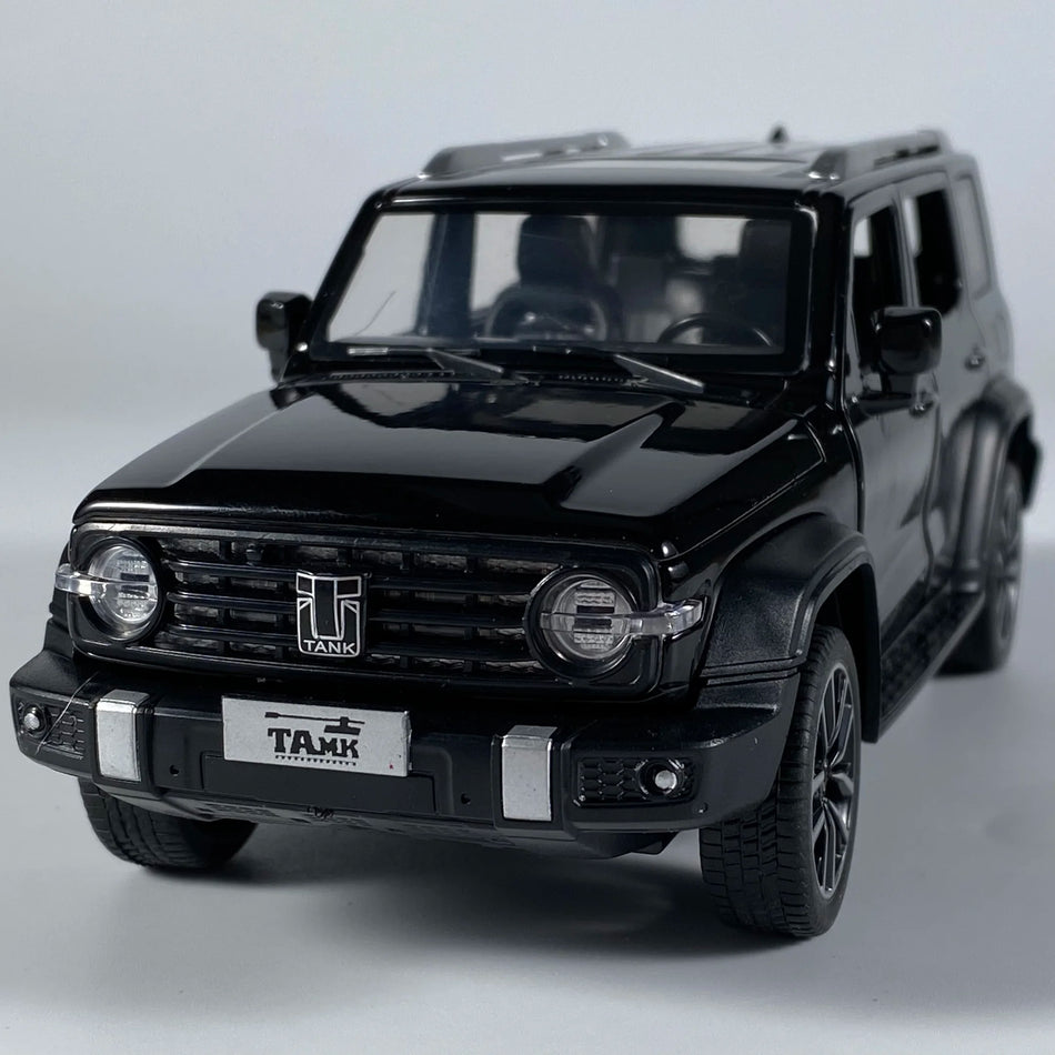 Modelo de Carro SUV em Liga de Alumínio Fundido 300 com Som e Luz 1:32