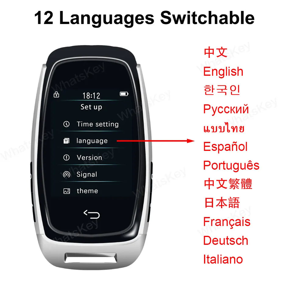 Yleinen LCD Älykäs Näyttö Auton Avain Hälytysjärjestelmällä BMW:lle, Audille, Fordille