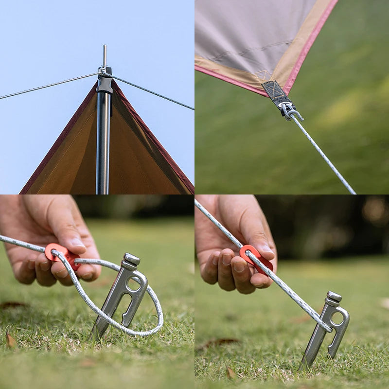 Camping Tent Rope With Tensioner &ndash; Ultra Strong Windproof