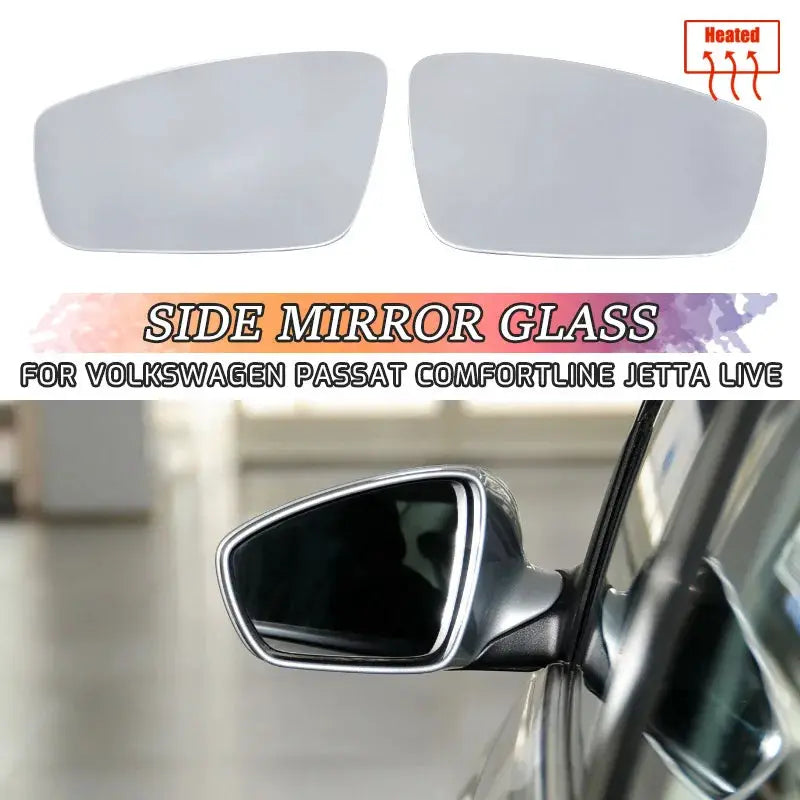 For VW Jetta Mk6 2011-2018 Passat B7 2012-2015 Beetle 2012-2016 Left Right Door Side Wing Mirror Glass Heated Car Accessories by InterCyprus Trading Ltd