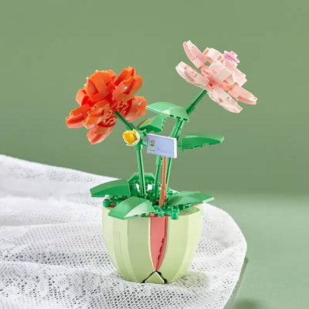 Building Block Bouquet 3D Model &ndash; Creative Home Decoration
