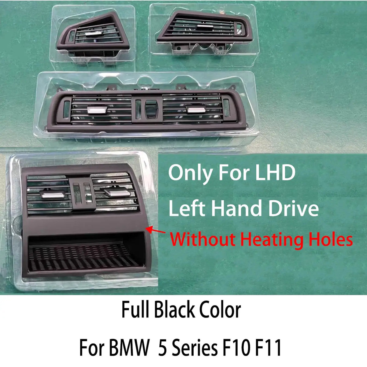 4 Pcs Kit Set Only For LHD Front Central Left Right Rear AC Conditioner Air Vent Grille For BMW 5 Series F10 F11 2010-2017 by InterCyprus Trading Ltd