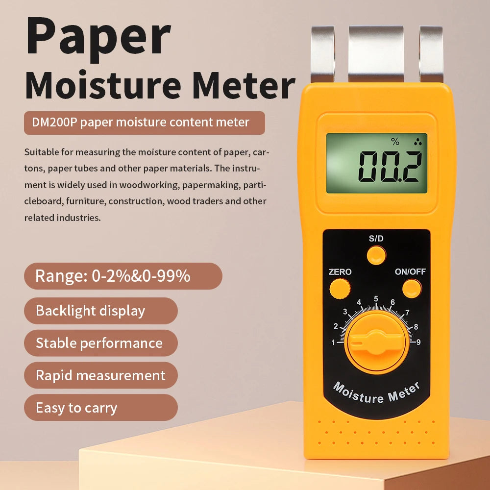 Digital Carton Concrete Paper Wood Moisture Meter &ndash; Compact For Paper