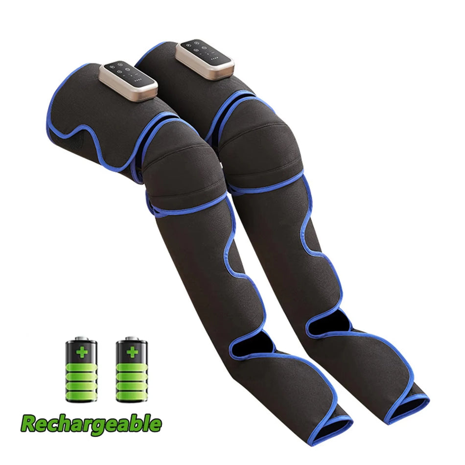 Pneumatic Leg Compression Massager &ndash; Cordless Heat Therapy