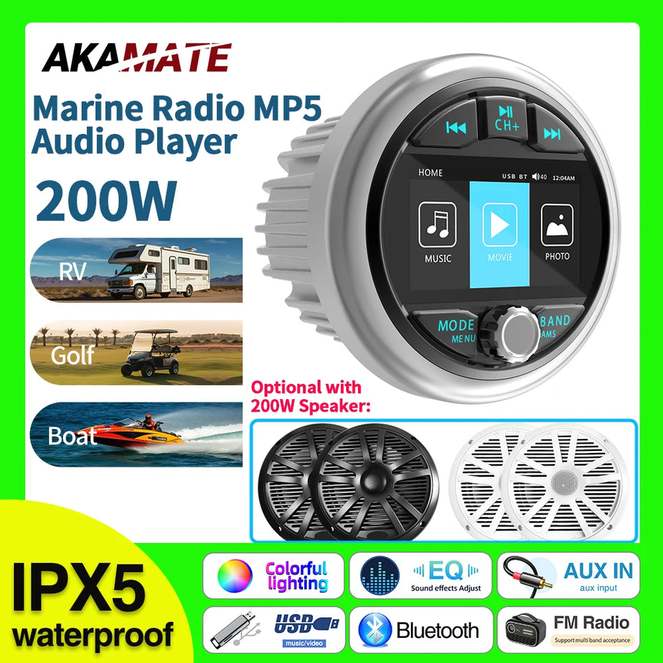 AKAMATE MS-50RV - Marine Stereo With 240W Output Power