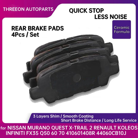 THREEON Ceramic Rear Brake Pad Murano &ndash; Quiet Braking