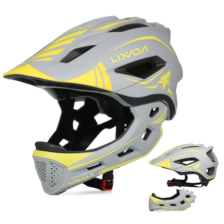 Kids Detachable Full Face Helmet &ndash; Full Face Protection Grey