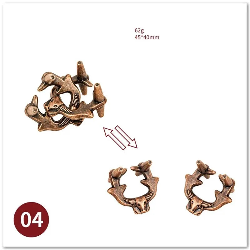 Classic IQ Metal Brain Magic Baffling Puzzles &ndash; Mind Teaser