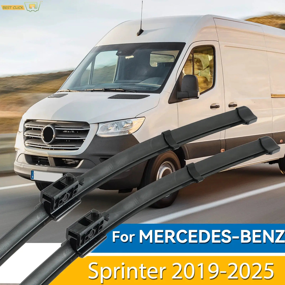 Windshield Windscreen Wiper Blades For Mercedes-Benz Sprinter VS30 2019 2020 2021 2022 2023 2024 2025 2026 Front Window Brush by InterCyprus Trading Ltd