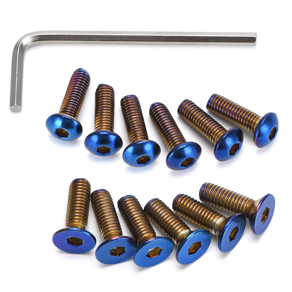 Șuruburi pentru Volan din Titan Ars 6buc pentru Montaj Universal, Kit Boss Works Bell