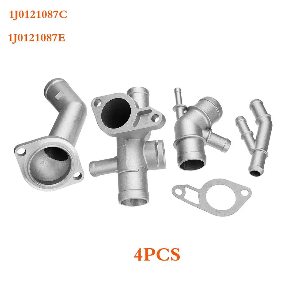 4pcs Flange Coolant Kit Heavy Duty with Accessory Connector Maintenance Kits Replacement for 337 1.8T 06A121132A by InterCyprus Trading Ltd