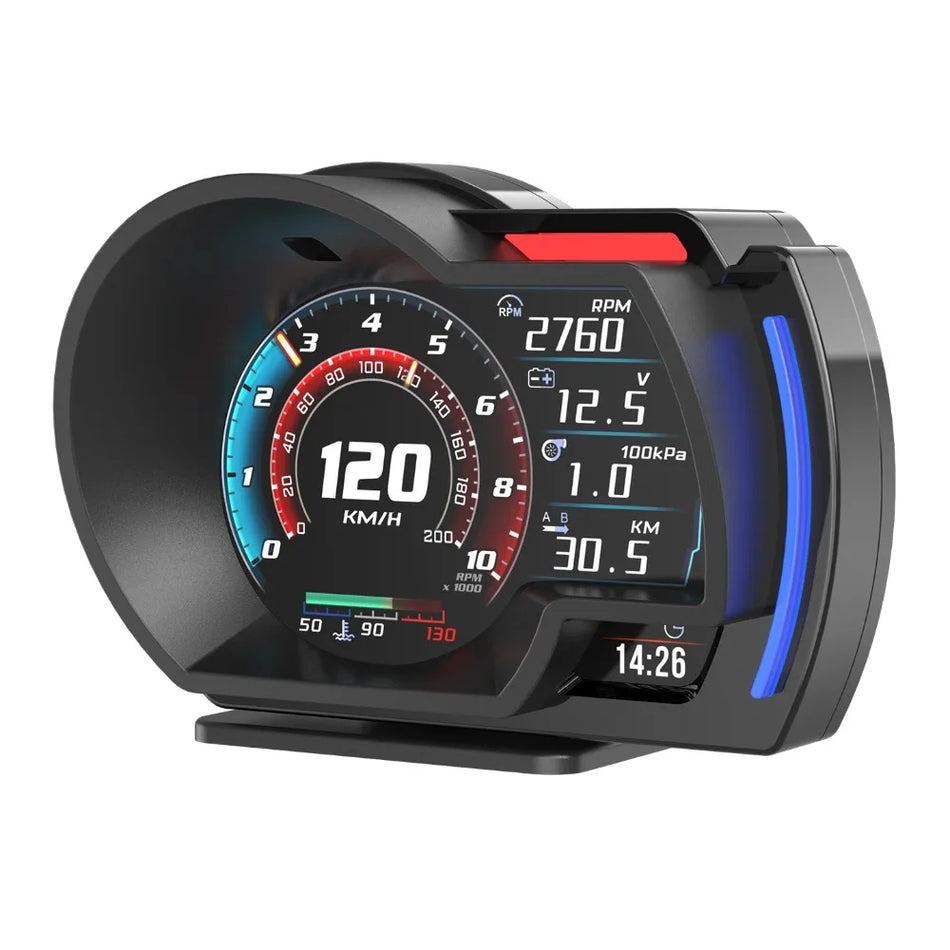 Εργαλείο Διάγνωσης OBD GPS HUD, 3.5 Ίντσες, LCD Διπλής Λειτουργίας με Ειδοποίηση Ταχύτητας