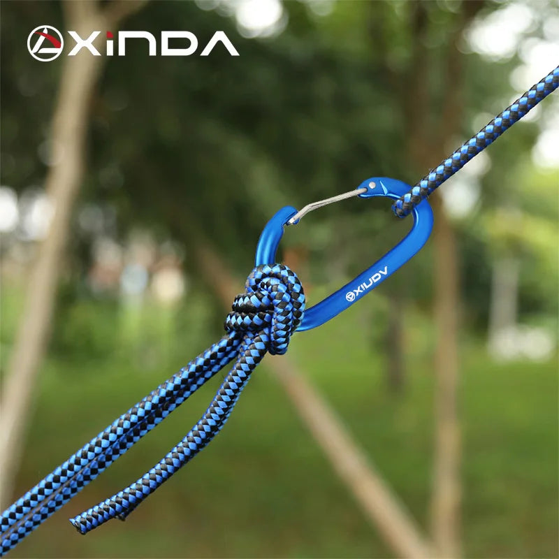 XINDA 16kN Carabiner Clip D Shape Screw Gate Lightweight