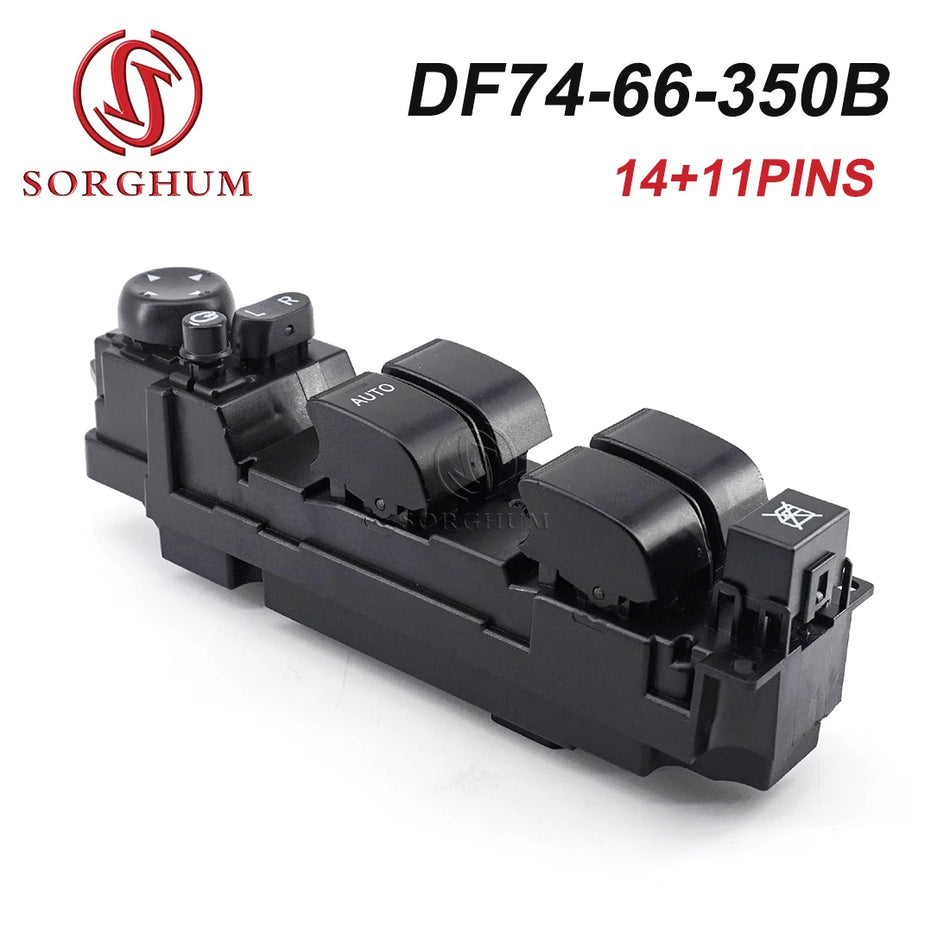 Power Window Switch for Mazda 2 M2 2007-2013 Front Left Black DF74-66-350B Direct Fit Replacement