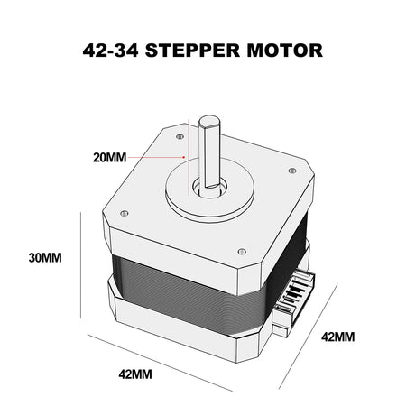 Creality FDM 3D Printer Stepper Motor 42-40 and 42-34 &ndash; Precision Performance for Smooth Movements Stepper Motor 42-34 / 2pcs