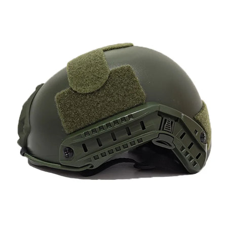 FAST MH Helmet - Lightweight ABS Safety Gear for Air Guns Green without holes