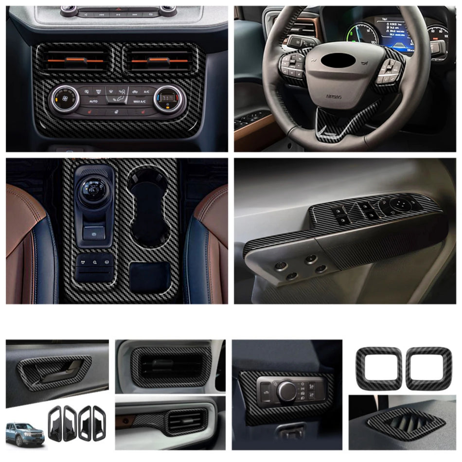 Copertura del pannello della console centrale per Ford Maverick 2022-2024, accessorio interno in ABS, protegge dai graffi