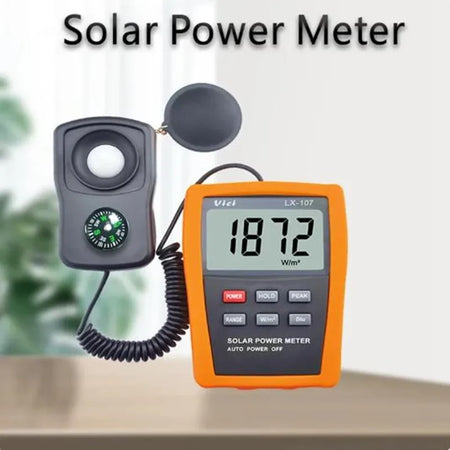 LX107 - Solar Power Meter With LCD Display Light Intensity