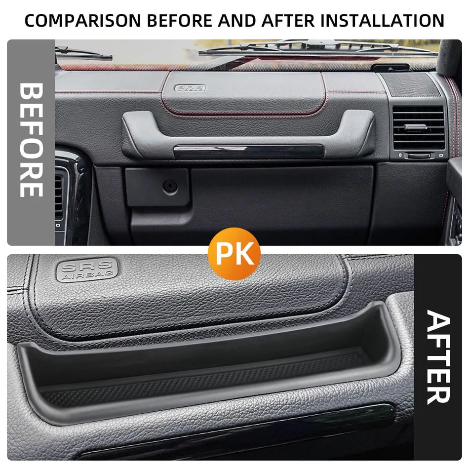 Δίσκος αποθήκευσης χειρολαβής συνοδηγού Mercedes-Benz G-Class από ABS και σιλικόνη