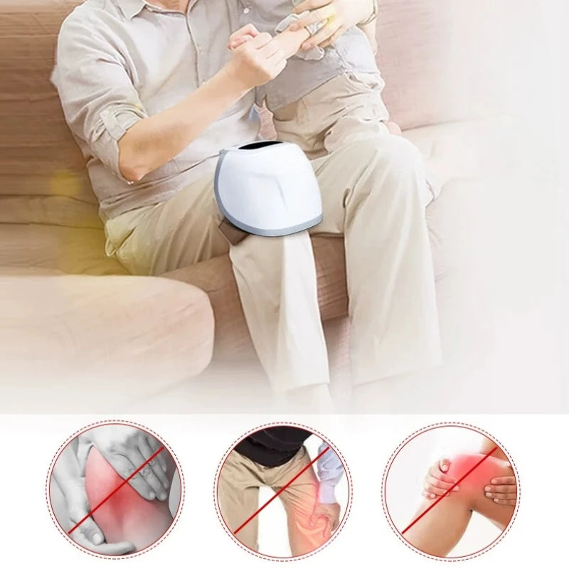 Chytrý masér kolen s světelnou terapií pro úlevu od bolesti