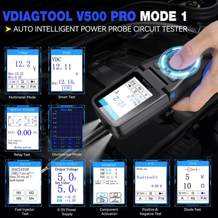 VDIAGTOOL V500Pro &ndash; All In One Car Electrical Tester Kit
