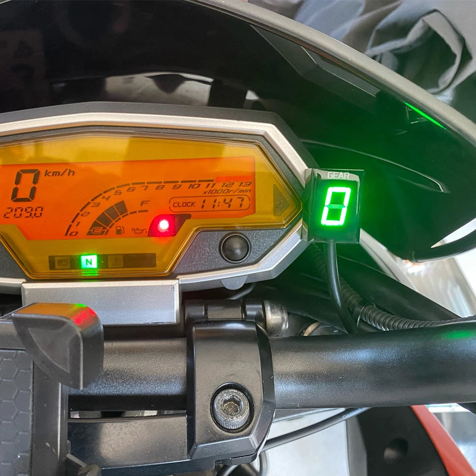 Kawasaki Vulcan S 650 Gear Indicator with ECU Direct Mount, Digital Speed Display, Made of Plastic