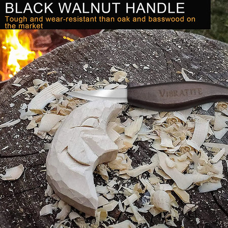 Deluxe 15PCS Wood Carving Tool Set by VIBRATITE for Beginners and Enthusiasts