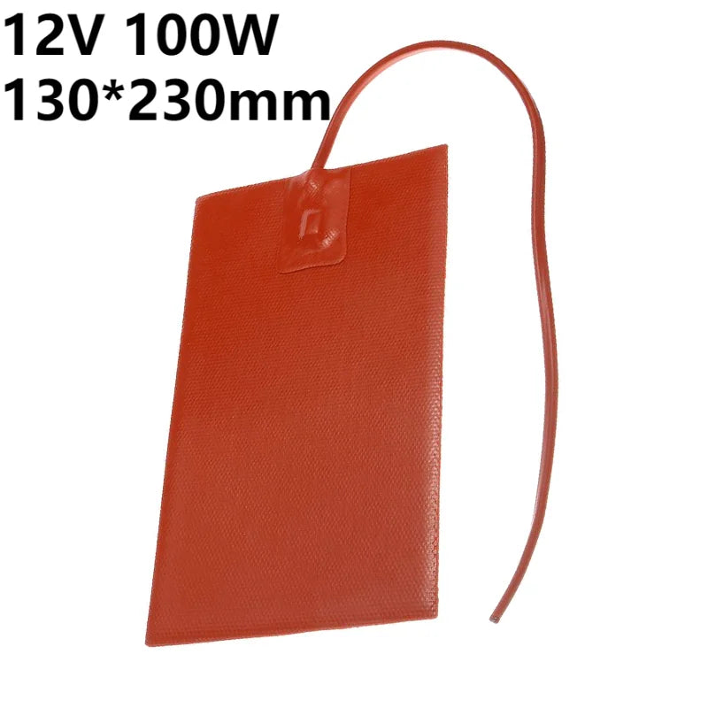 100W 12V Silicone And Alloy Engine Oil Heater Pad For Oil Pan And Sump Tank