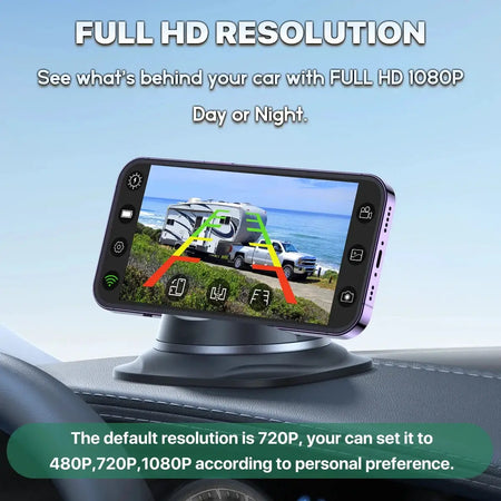 Wireless Solar Dash Cam With 1080p Hd Front Rear License Camera by InterCyprus Trading Ltd