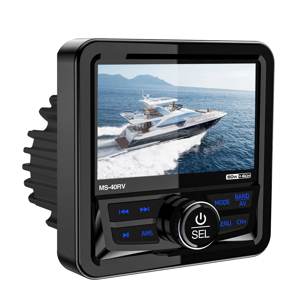 MP5 Marine Radio Stereo Waterproof Bluetooth Speaker for Boats, ATVs, and RVs Only Radio