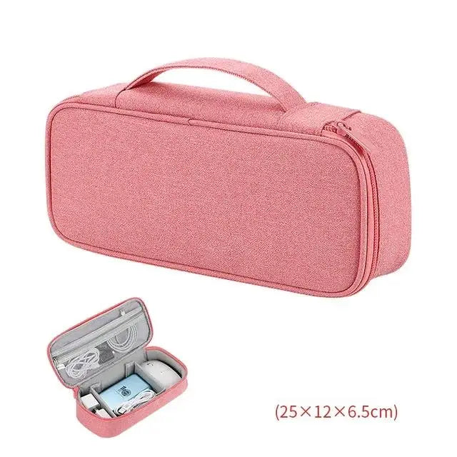 Fashion Organizer Bag Pouch &ndash; Waterproof Travel Case Pink-L