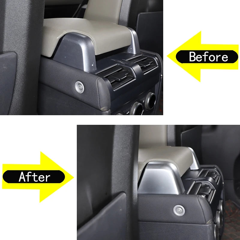 Набор из 2 серебристых наклеек на винты подлокотника Defender из АБС-пластика