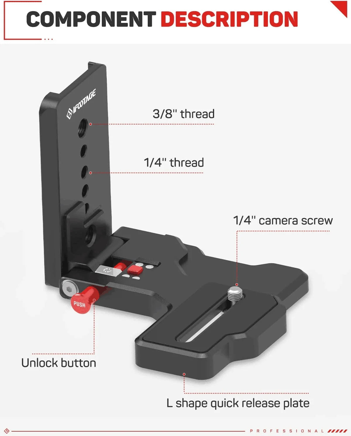 IFOOTAGE LP-02 L-Shape Bracket Plate &ndash; Ultra-Lightweight
