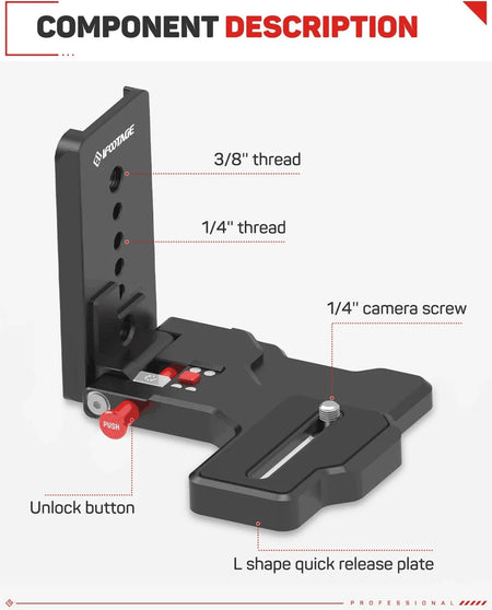 IFOOTAGE LP-02 L-Shape Bracket Plate &ndash; Ultra-Lightweight
