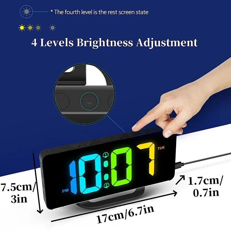 NieNie RGB Digital Alarm Clock &ndash; Dynamic Mood Lighting Feature