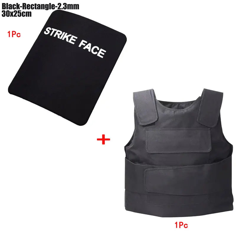 Bulletproof Steel Plate 10x12 Tactical Vest - Stab-Proof Vest and Rectangle