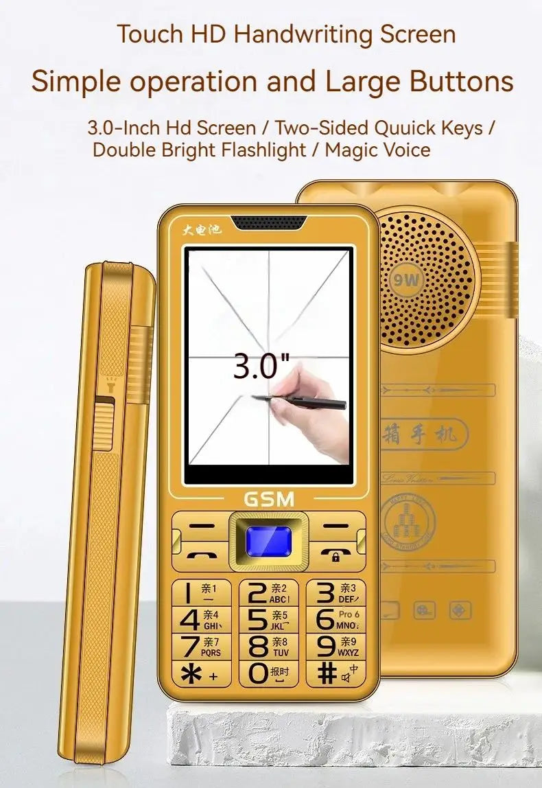 Large Push-Button Senior Phone 3.0 Display &ndash; One Key SOS