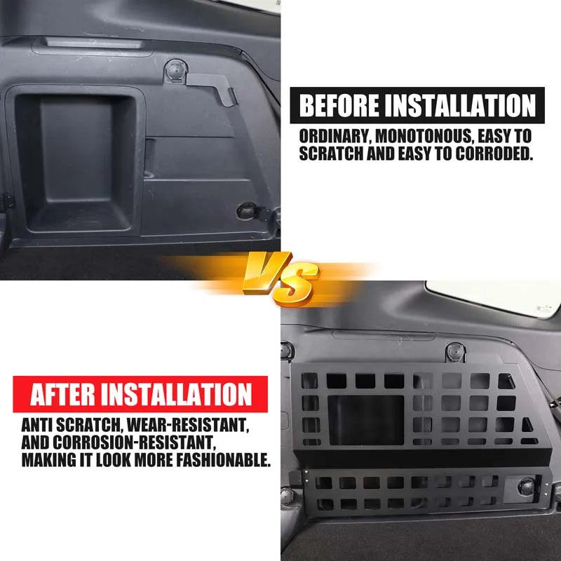 Μαύρο διαχωριστικό αποθήκευσης πορτ-μπαγκάζ από κράμα αλουμινίου για Changan G318