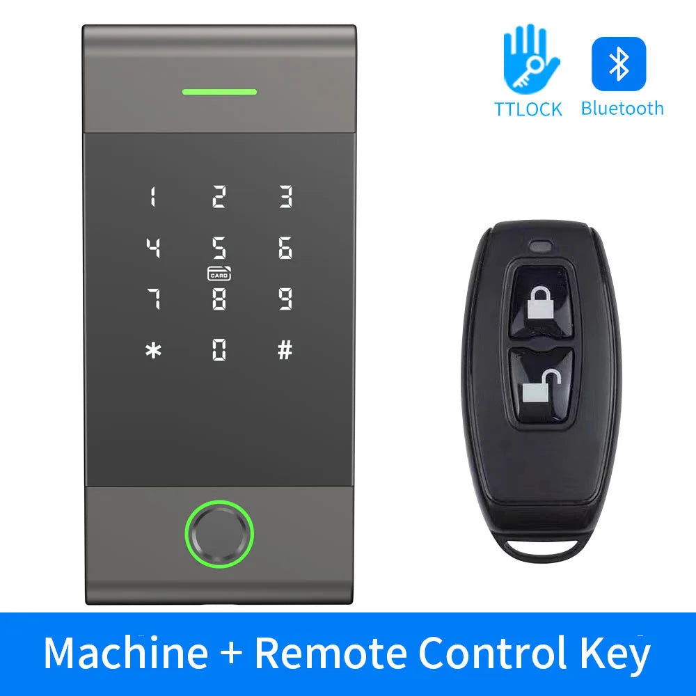 MJ01 - Waterproof Fingerprint RFID Keypad Lock With Alexa MJ01 gray-remote