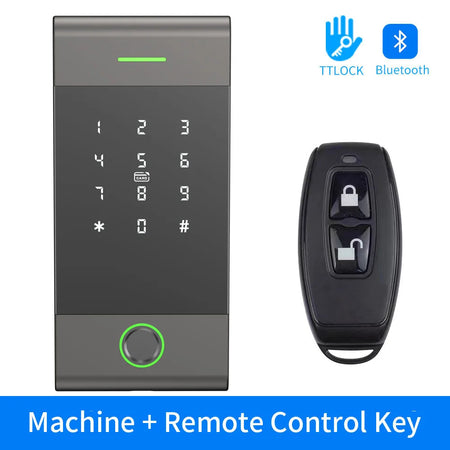 MJ01 - Waterproof Fingerprint RFID Keypad Lock With Alexa MJ01 gray-remote