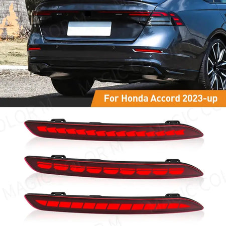 For Honda Accord 2023 2024 LED Rear Bumper Reflector Light Auto Brake Warning Lamp Waterproof Multi-function Car Accessories by InterCyprus Trading Ltd