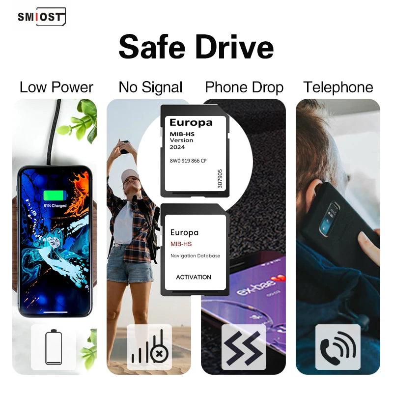 Audi MIB-HS 16GB GPS SD Card &ndash; 2024 EU UK Europe Maps