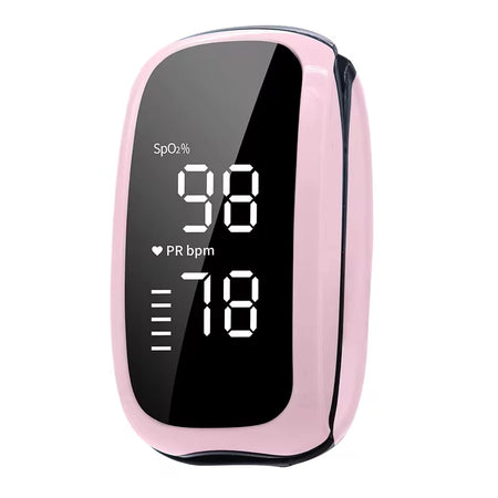 Medical Finger Pulse Oximeter - Fast 8 Second Readings pink