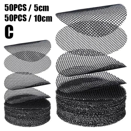 50PCS Flower Pot Mesh Pads &ndash; Prevent Soil Loss with Durable Drainage Screens C