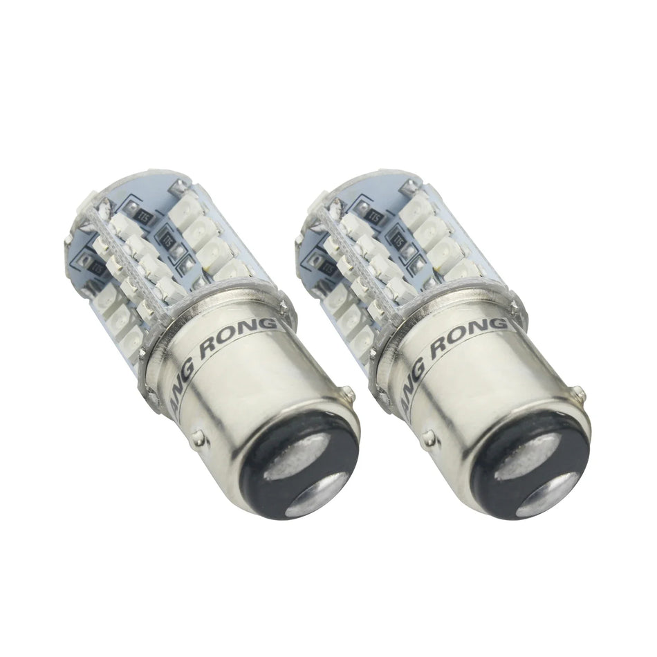 2PCS Lâmpadas de Travão LED PR21/5W com Soquete BAW15d, Luz de Cauda Vermelha