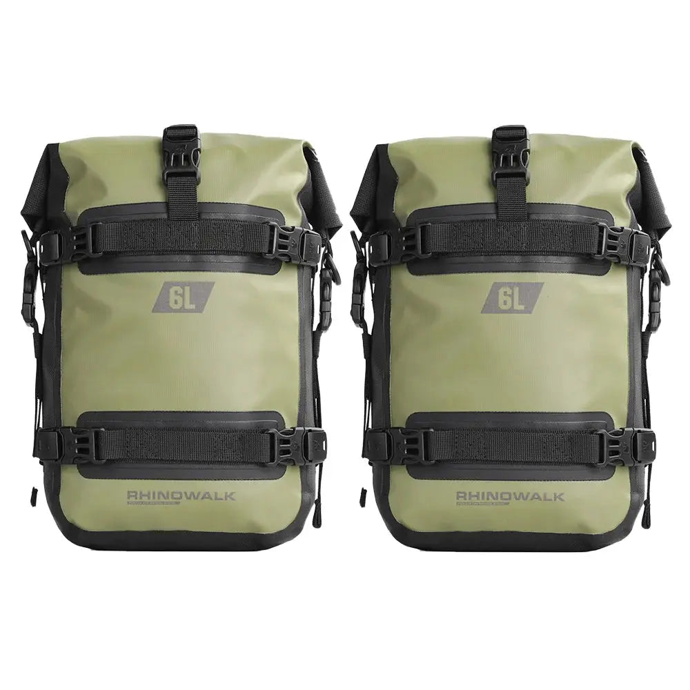 Rhinowalk 2 PCS Motorcycle Crash Bar Bag 100%Waterproof Universal Motor Dry Bumper Bag 6L Pannier Side Bag Tool Pack Summer by InterCyprus Trading Ltd