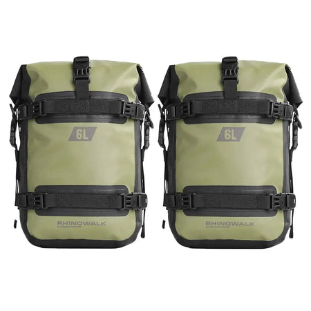 Rhinowalk 2 PCS Motorcycle Crash Bar Bag 100%Waterproof Universal Motor Dry Bumper Bag 6L Pannier Side Bag Tool Pack Summer by InterCyprus Trading Ltd
