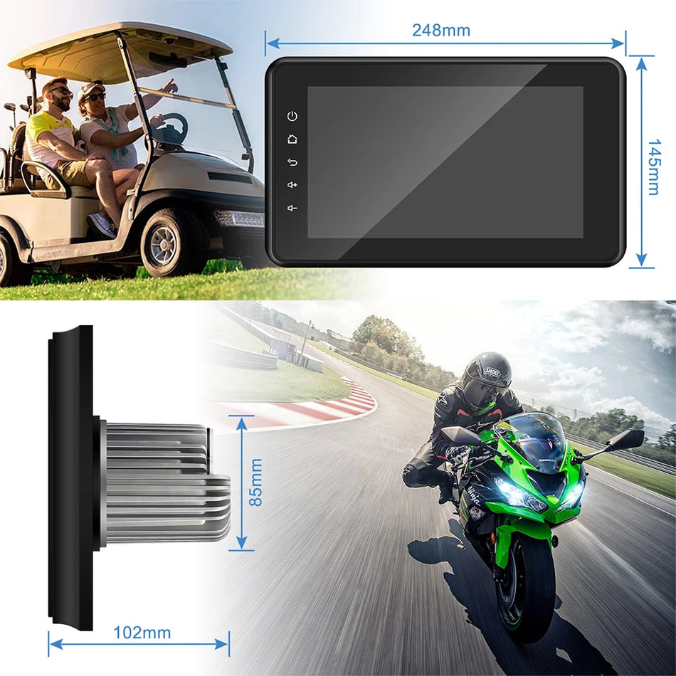 8-calowy odtwarzacz multimedialny RV Marine z CarPlay i Android Auto