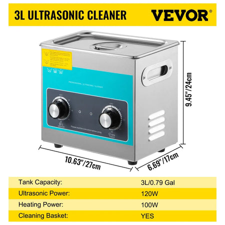 Portable Ultrasonic Cleaner 2To30L Electric For Home Office 3 L / france