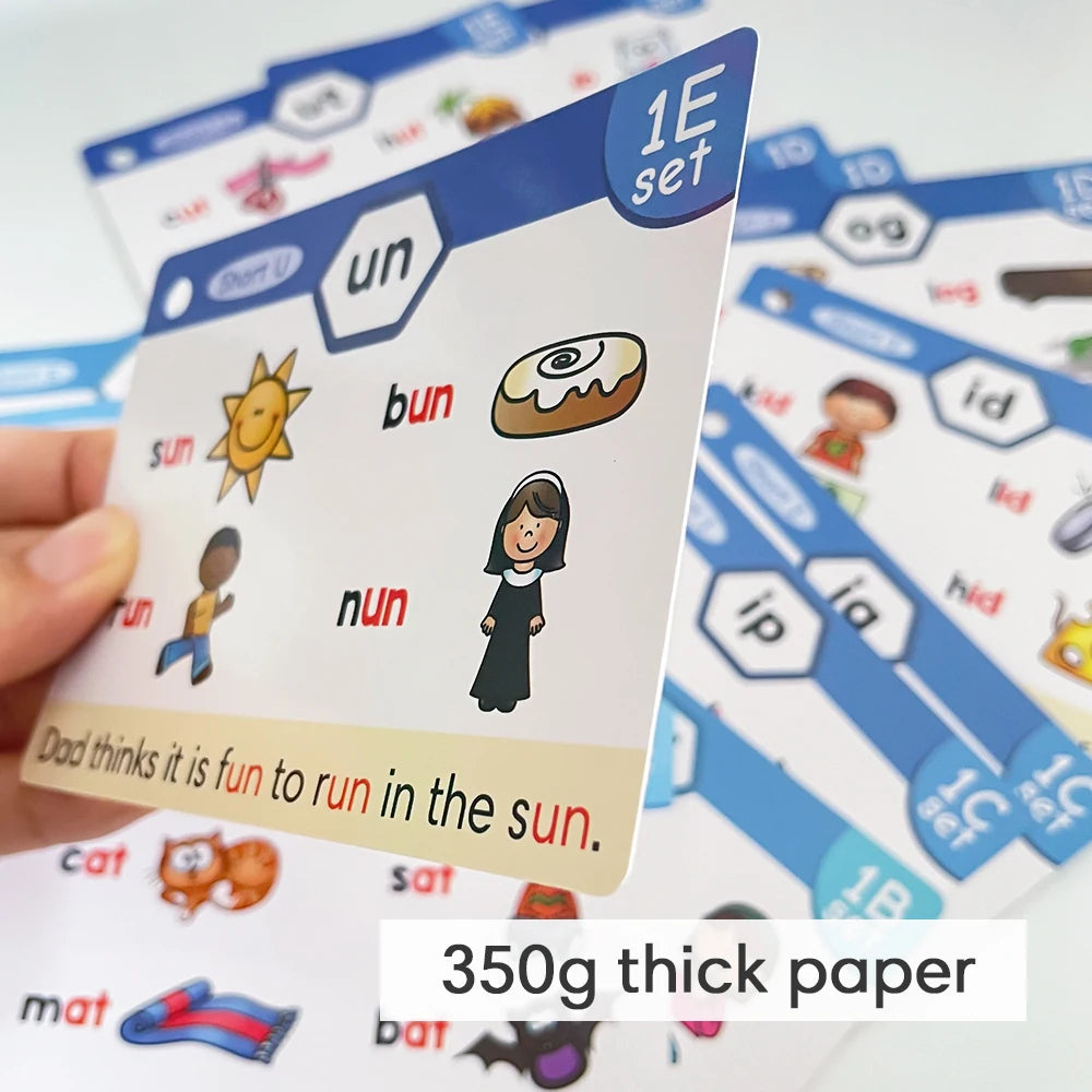 Kids Phonics Learning Cards &ndash; Engaging Vocabulary Building